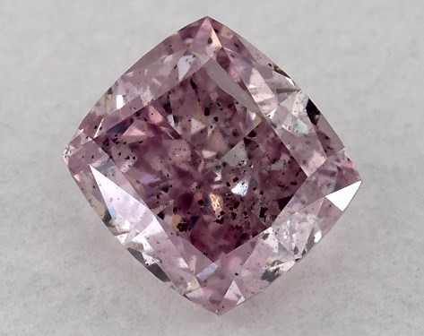 GIA 0.51 Carat Fancy Pink Purple-CO Cushion Modified Cut Diamond
